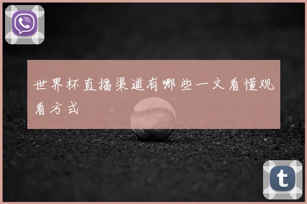 世界杯直播渠道有哪些一文看懂观看方式